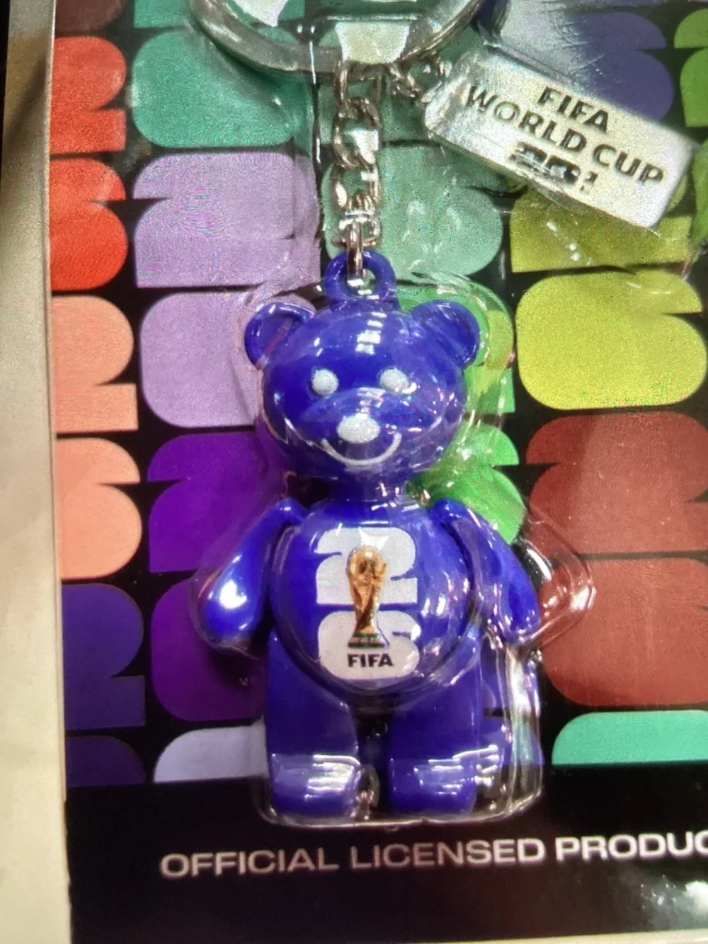 New FIFA Blue Teddy Bear Key Chain - Picture 2 of 2